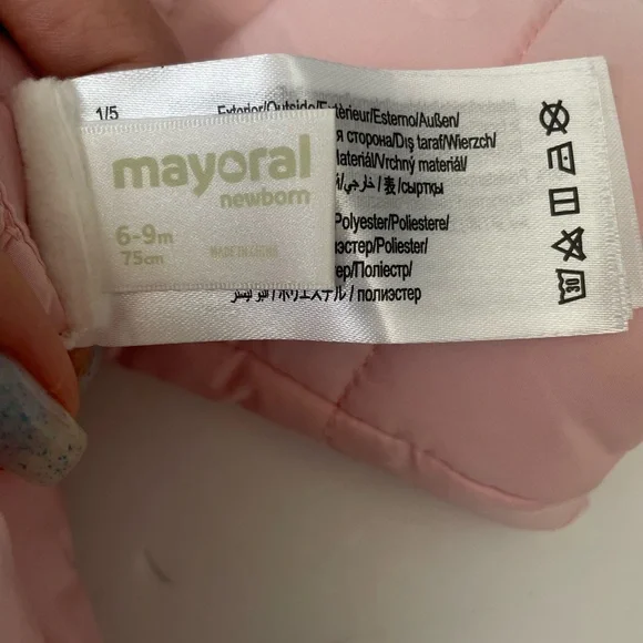 Mayoral Newborn Ecofriends Winter Puffer Coat 6-9 & Knit Boots